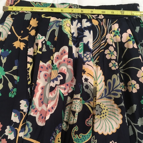 J.crew pleated floral cotton midi skirt. - Picture 6 of 7